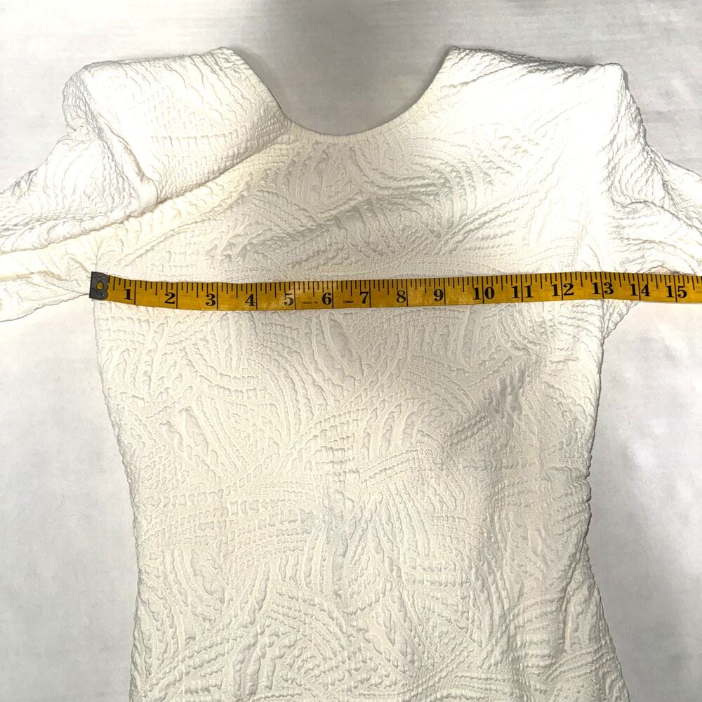 Backstage Womens XS Dress 80s Textured Bodycon Mini Low Back Feminine Lined Glam - Picture 9 of 10